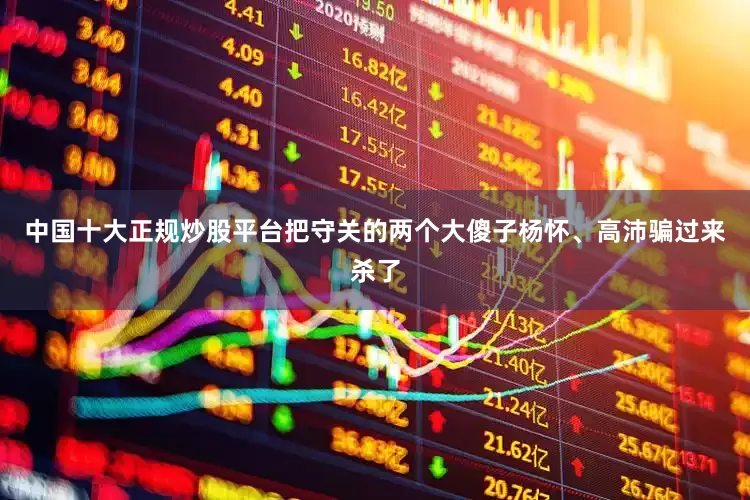 中国十大正规炒股平台把守关的两个大傻子杨怀、高沛骗过来杀了