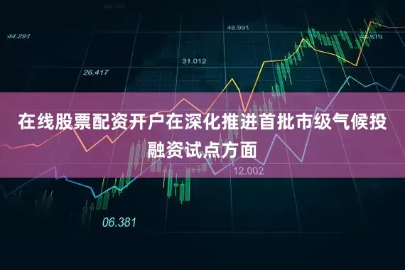 在线股票配资开户在深化推进首批市级气候投融资试点方面